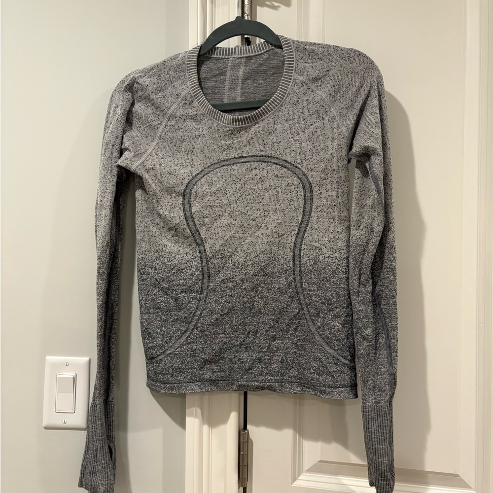 Gray Lululemon Long Sleeve Top